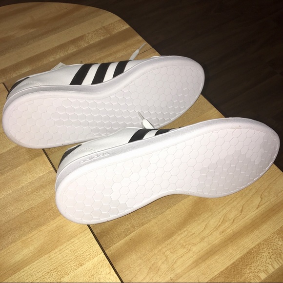 adidas Shoes Nwt Adidas Womens Grand Court Base Tennis Shoes Size Cloud Whitecore Black